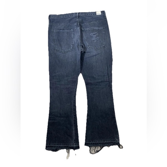 Citizens Of Humanity Sasha Twist Crop Flare Low Slung Sz 27 Black Hawk Wide Leg - Picture 7 of 16